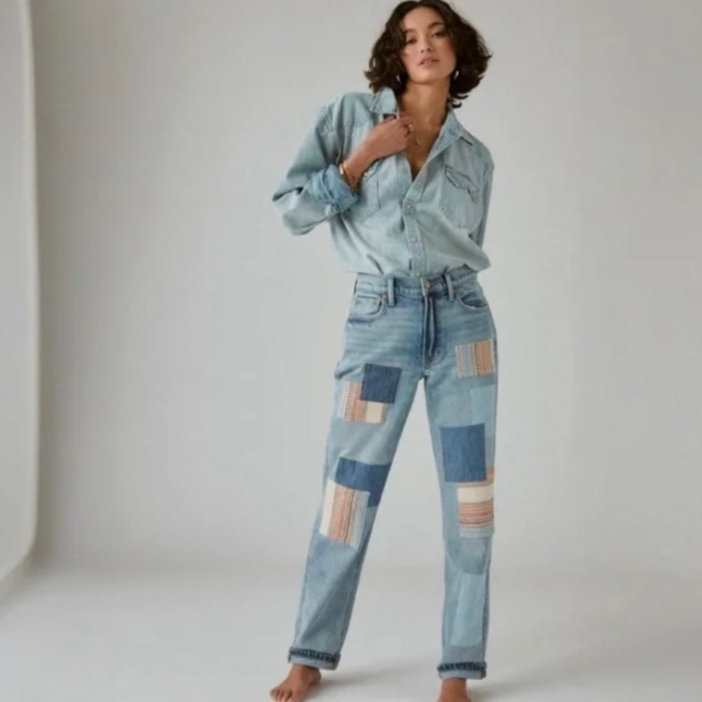 Lucky Brand Boy Mid Rise Relaxed Straight Jeans